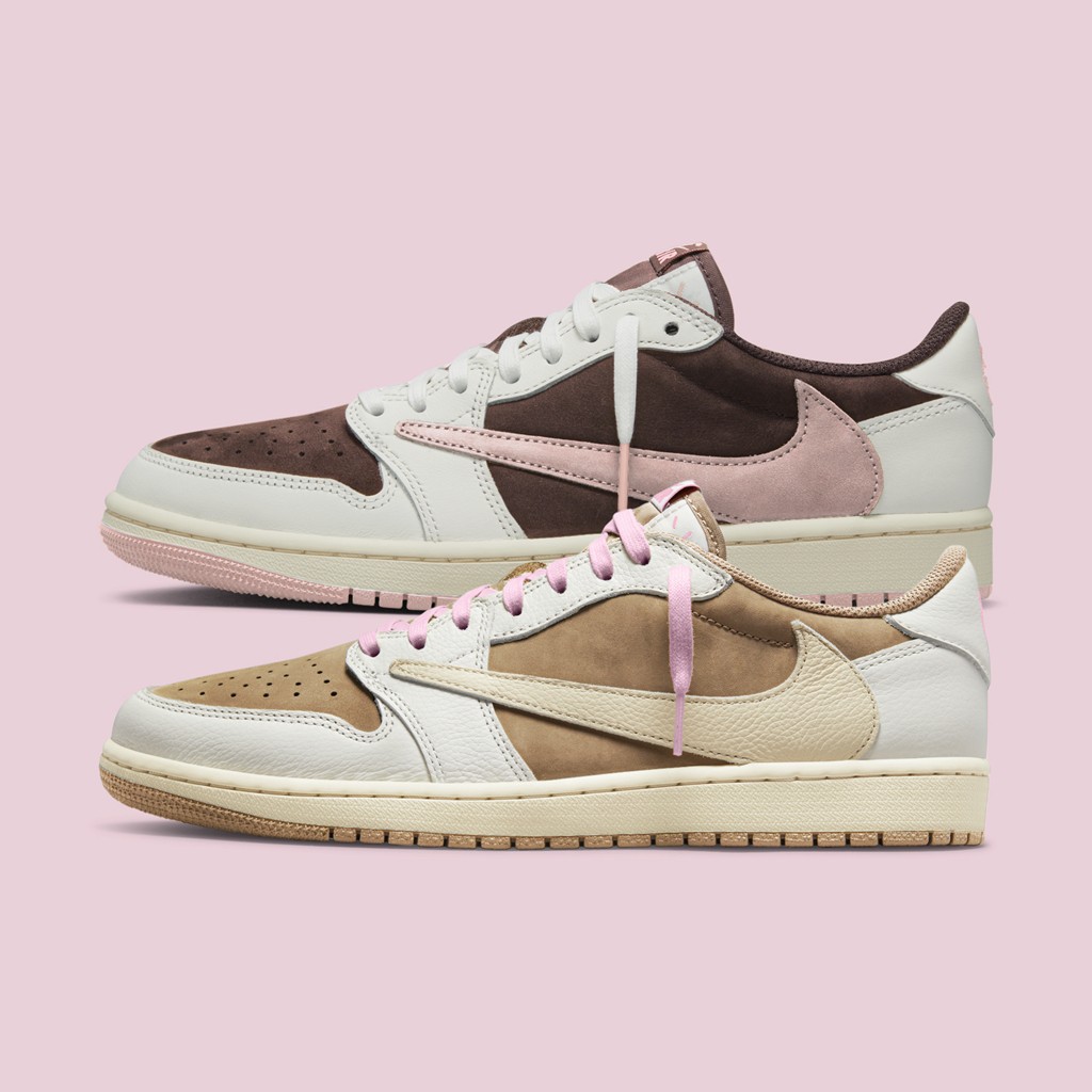 Travis Scott,Air Jordan 1 Low,  两款 TS x AJ1 新配色首次曝光！颜值不错