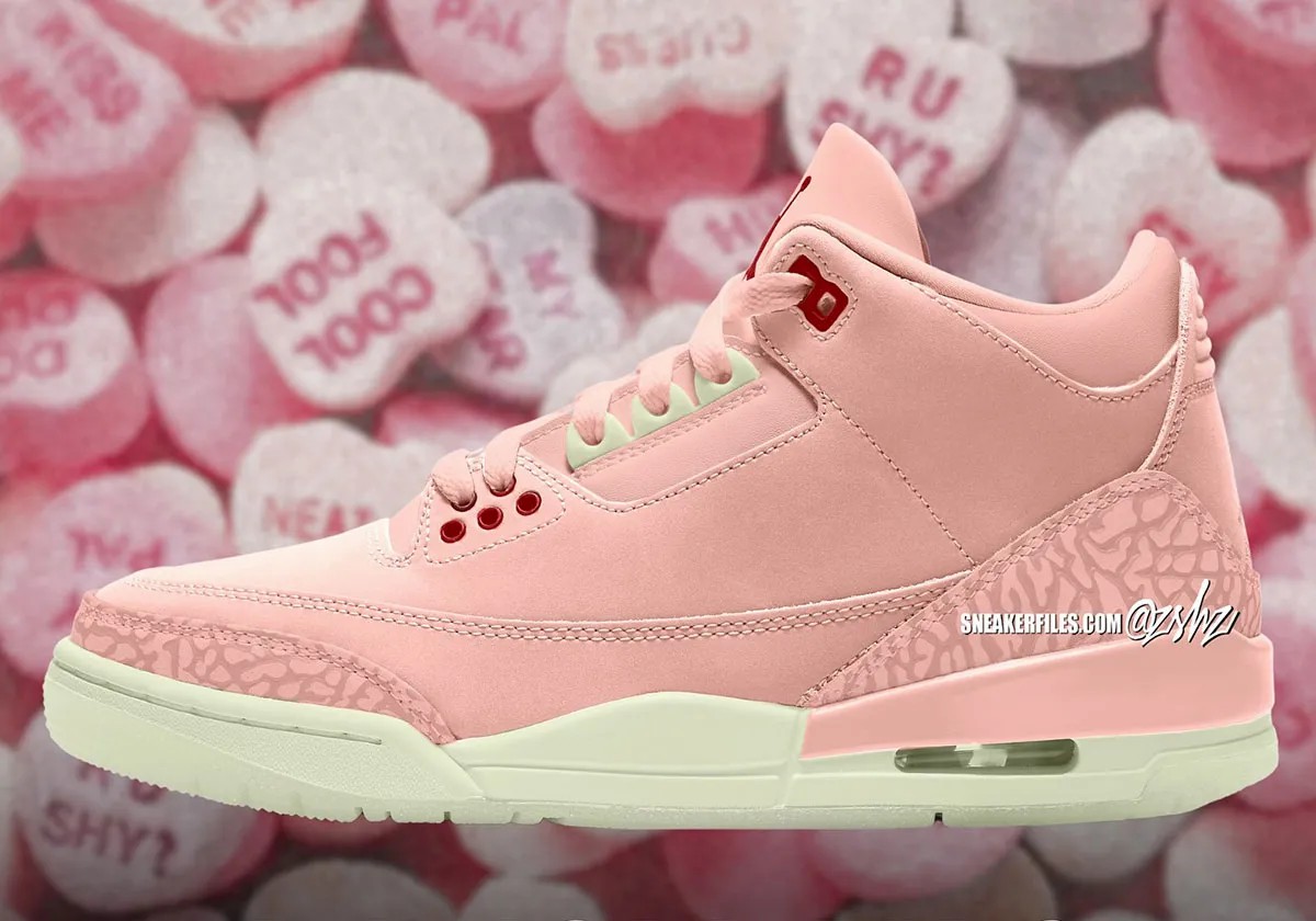 AJ,AJ3,Air Jordan 3,Valentine’  情人节 AJ3 终于看清了！颜值你打几分？