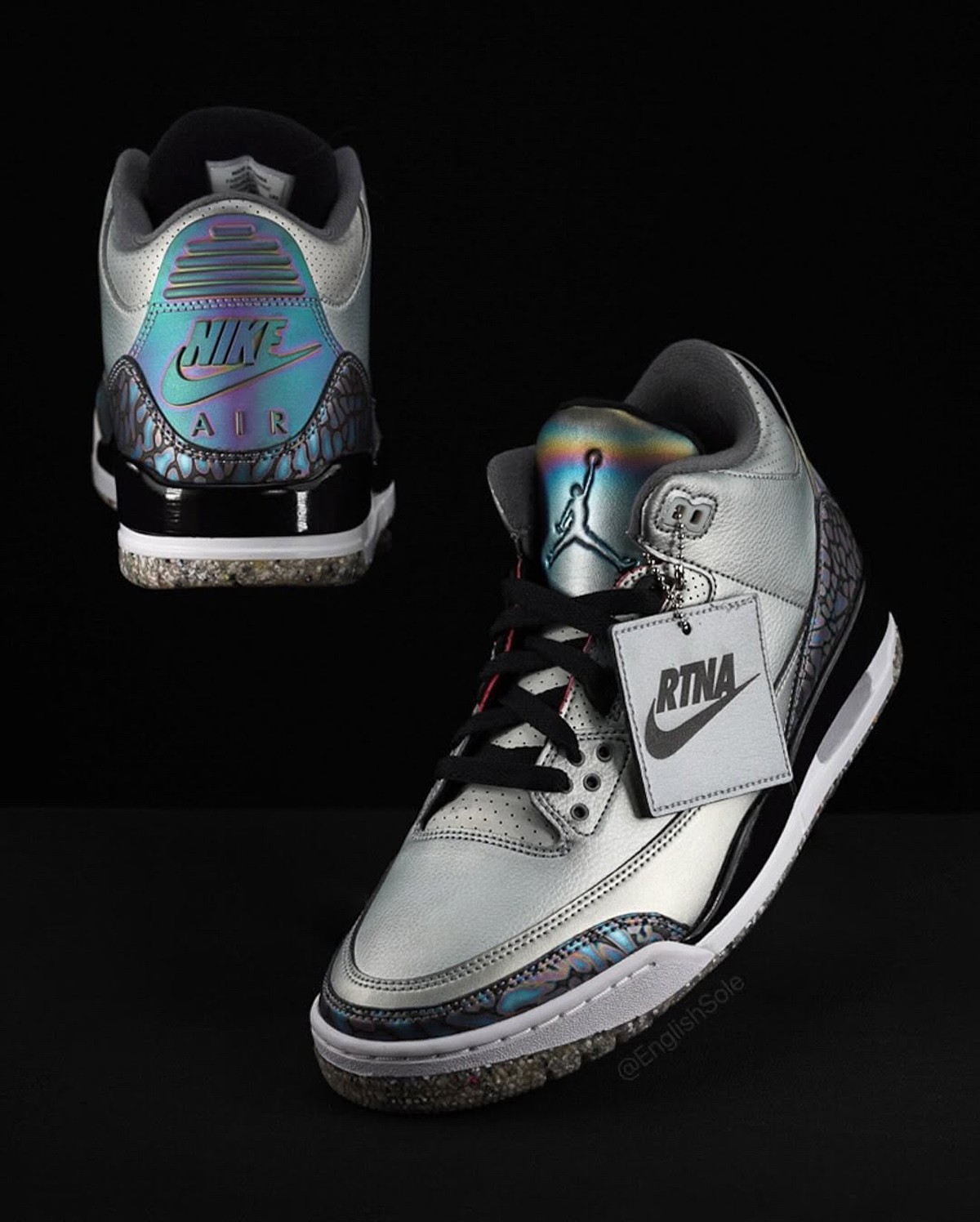 Air Jordan 3,AJ3,RTNA  视觉效果超酷炫！这样的 AJ3 太少见了！
