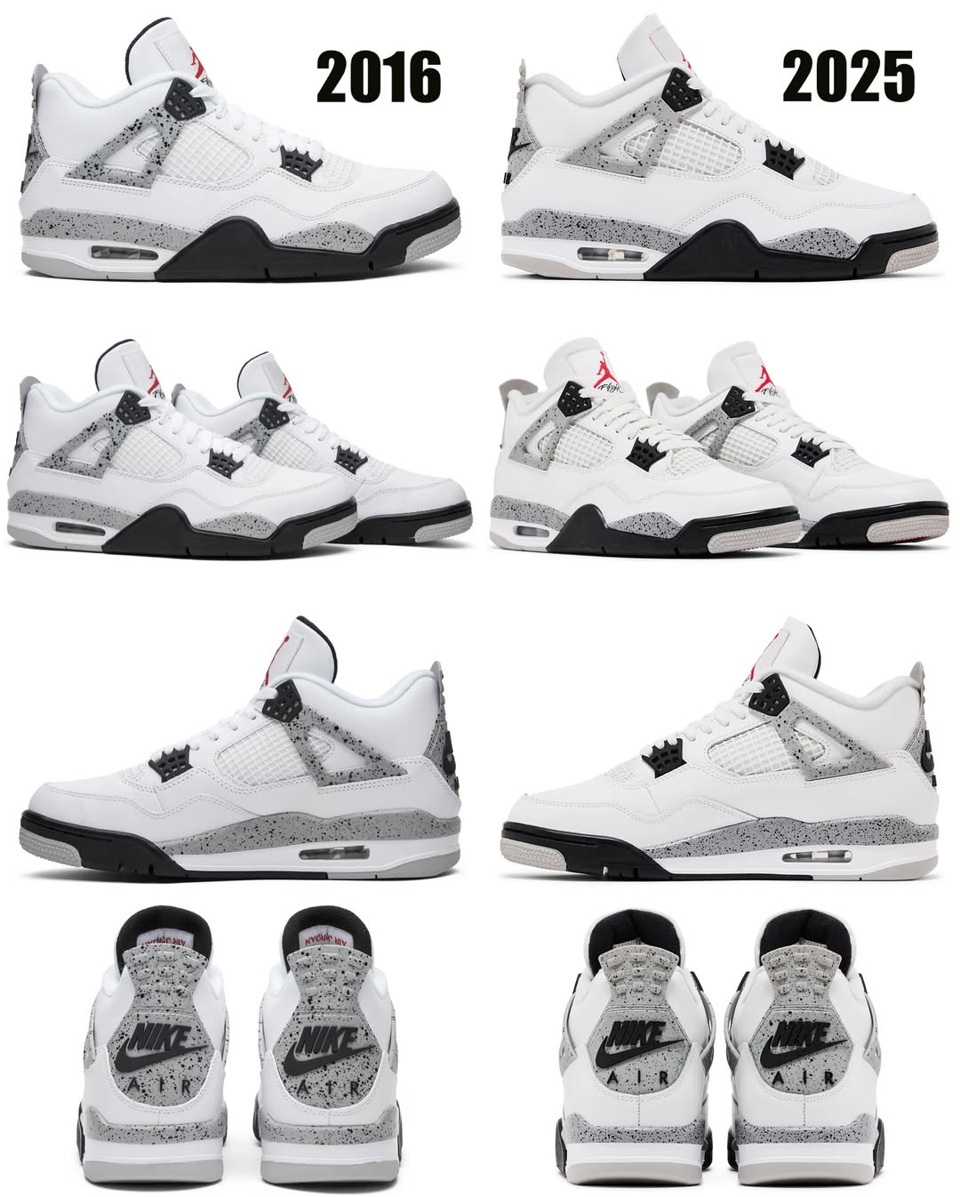 AJ,Air Jordan 4,White Cement,F  最新实物！「白水泥 AJ4」上脚给几分？