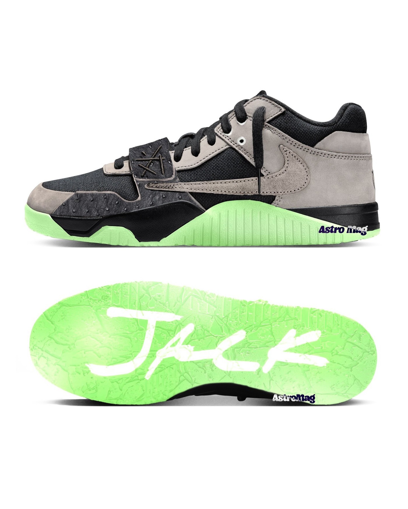 IH7971-001,Jumpman Jack,Travis  全新的 Travis Scott 三方联名鞋突然曝光！是这个鞋型…