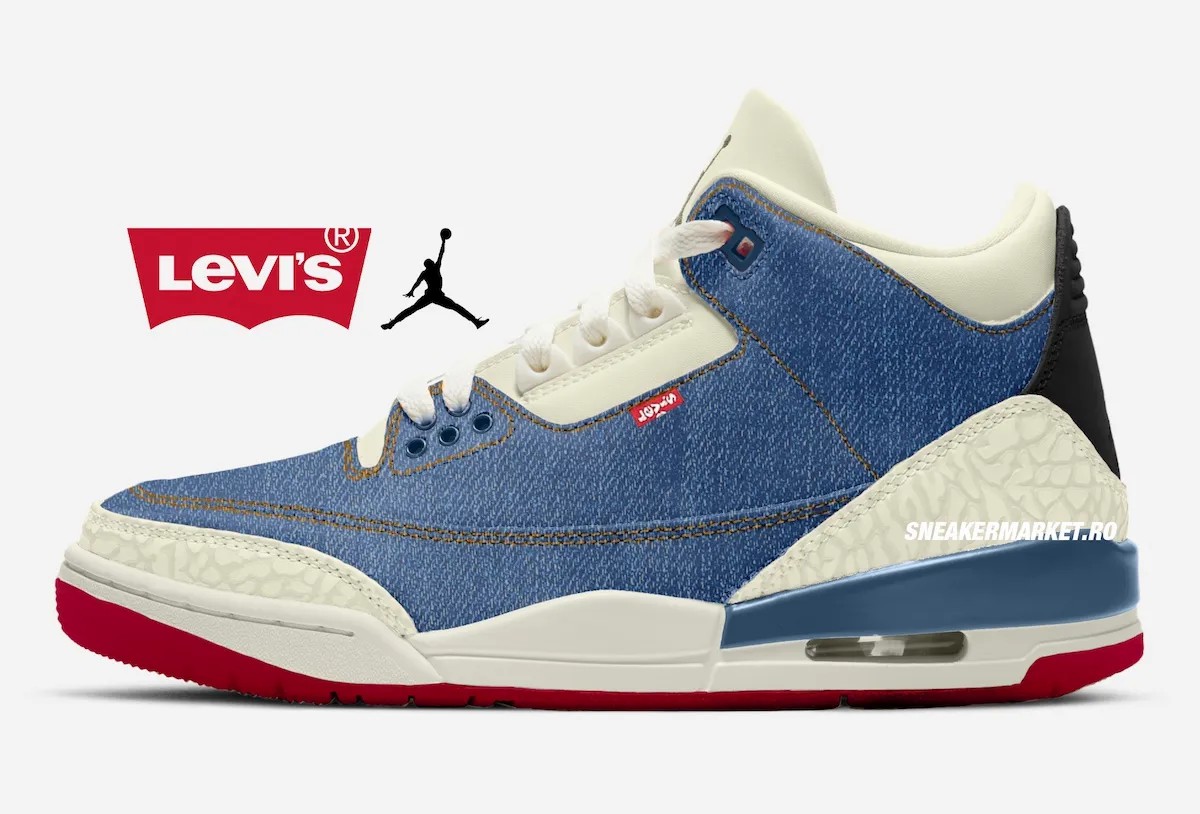 Levi's,Air Jordan 3,IH7959-400  突发！多双「Levi's x Jordan 新鞋」泄露！日期是...
