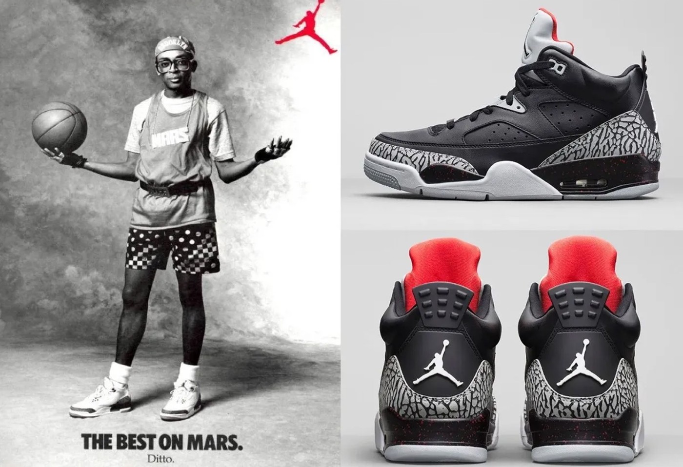 Jordan Son of Mars,斯派克李  黑水泥配色！「斯派克李」经典鞋型即将回归！