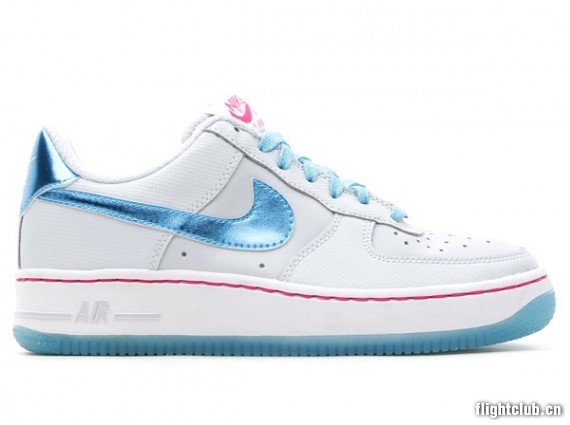 Nike,Air,Force,1,Low,GS,纯铂金  Nike Air Force 1 Low GS 纯铂金/伽马蓝/粉 实物曝光