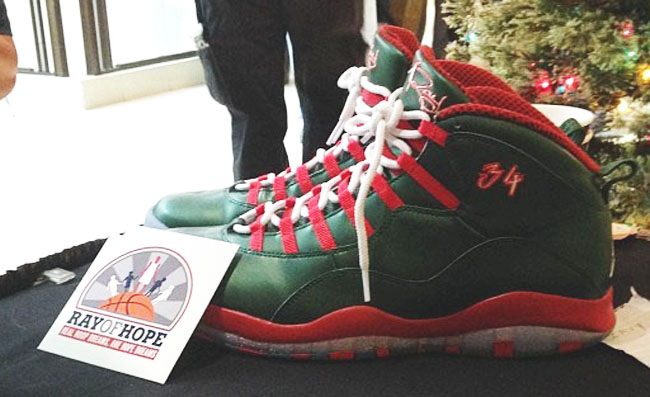 Air,Jordan,10,雷阿伦/圣诞P  Air Jordan 10 雷阿伦圣诞PE 实物曝光