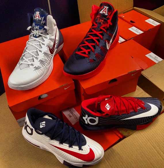 Nike,KD,6,&,Hyperdunk,2013,亚利  Nike KD 6 & Hyperdunk 2013 亚利桑那大学野猫队PE 实物