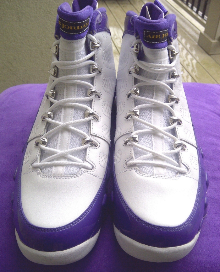 Air,Jordan,9,科比布莱恩特  Air Jordan 9 湖人配色科比 PE 实物曝光