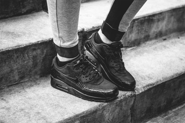 Nike,WMNS,Air,Max,90,PRM,Black  女款 Nike Air Max 90 PRM "Black Croc" 奢华呈现