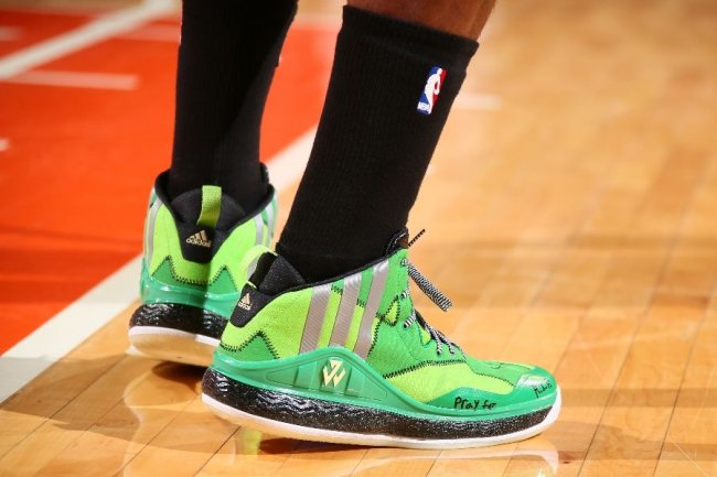 John,Wall亲着噩梦配色adid  沃尔上脚 adidas J Wall 1 噩梦配色