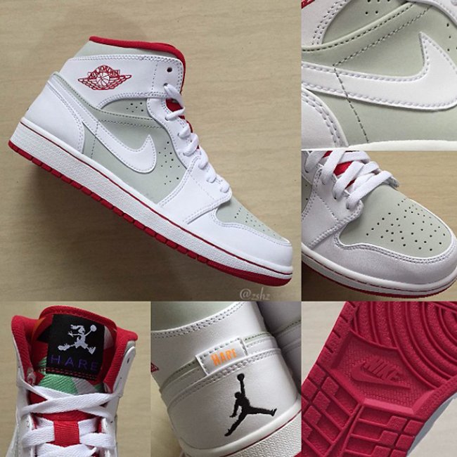 Air,Jordan,1,Mid,Retro,兔八哥别 AJ1 Air Jordan 1 Mid “Hare” 兔八哥配色全新图赏