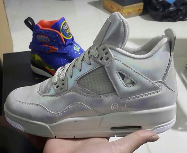 Air,Jordan,4,GG,珍珠白,实物谍 742639-045AJ4 Air Jordan 4 GS “Pearl” 实物曝光