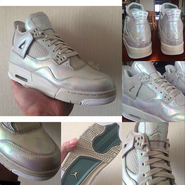 Air,Jordan,4,GG,珍珠白,全新实 742639-045AJ4 Air Jordan 4 GS “Pearl” 更多实物曝光