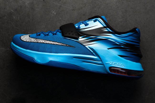 Nike,KD,7,蓝色公路迷彩,实物 653996-414 KD7 蓝色公路迷彩配色实物图赏