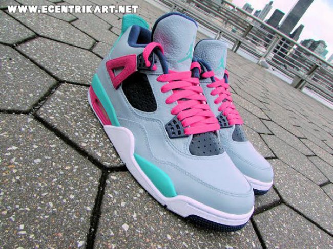 球鞋资讯,球鞋新闻,时尚杂 AJ4球鞋定制 Air Jordan 4 “Remastered South Beach” 南海岸定制鞋款