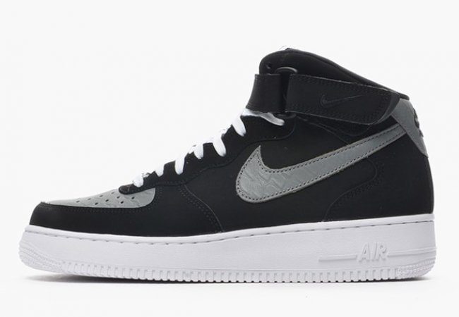 Nike,Air,Force,1,Mid,黑/灰蟒纹 AF1 Nike Air Force 1 Mid 黑/灰蟒纹发售信息