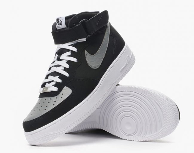 Nike,Air,Force,1,Mid,黑/灰蟒纹 AF1 Nike Air Force 1 Mid 黑/灰蟒纹发售信息