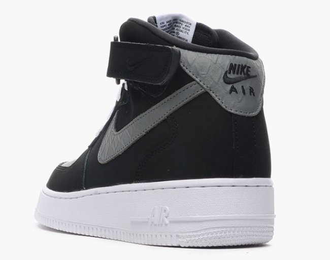 Nike,Air,Force,1,Mid,黑/灰蟒纹 AF1 Nike Air Force 1 Mid 黑/灰蟒纹发售信息