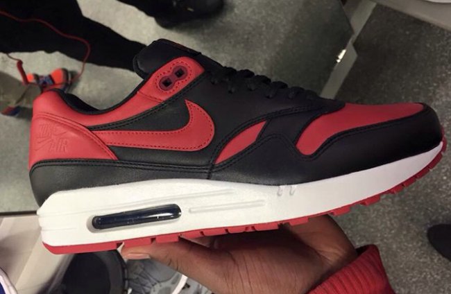 Nike,Air,Max,1,AJ1黑红,实物曝 655873-061 Nike Air Max 1 “Bred” 黑红配色实物曝光