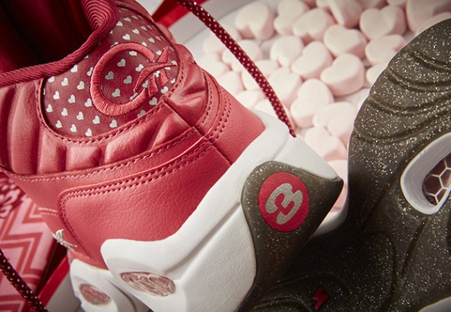 Reebok,Question,Mid,情人节限定  Reebok Question Mid 情人节配色实物图赏