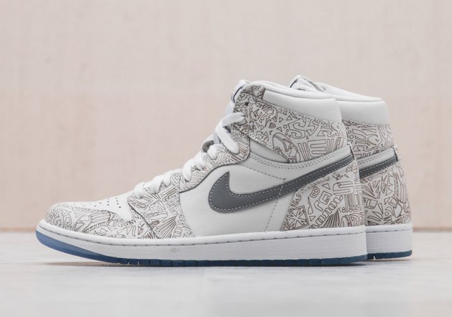 Air,Jordan,1,镭射,发售信息 705289-100AJ1 Air Jordan 1 “Laser” 镭射配色实拍欣赏