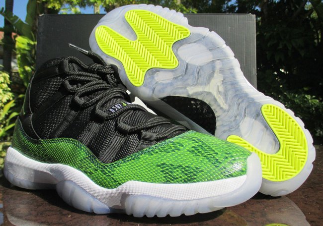 Air,Jordan,11,绿色蛇纹,样品 AJ11 Air Jordan 11 "Snakeskin" 中帮版本样品曝光