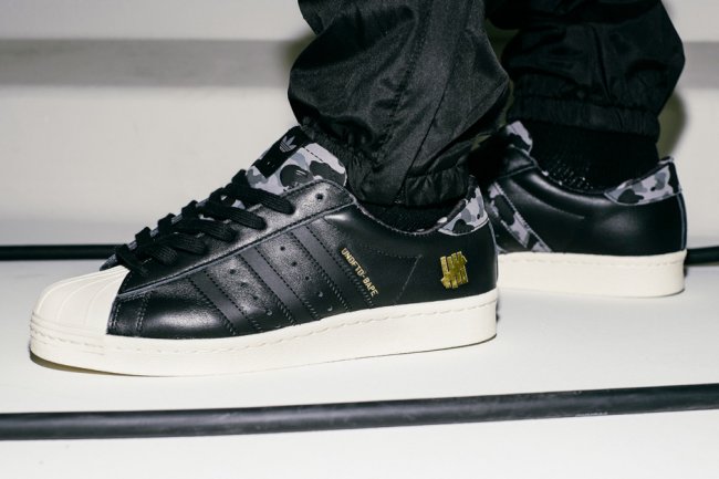 UNDFTD,x,BAPE,x,adidas,Consort  UNDFTD x BAPE x adidas Consortium Superstar 上脚欣赏