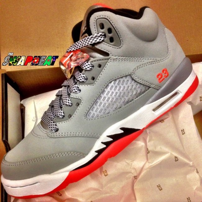 Air,Jordan,V,GS,谍照曝光 AJ5 Air Jordan 5 GS “Hot Lava” 新图曝光