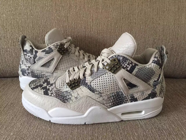 807219-008,AJ4,Air Jordan 4 AJ4 华丽蛇纹，Air Jordan 4 Premium “Snakeskin” 实物新图