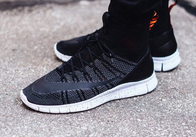 Nike,Free,Mercurial,Superfly,黑  Nike Free Mercurial Superfly 黑橙配色上脚实拍