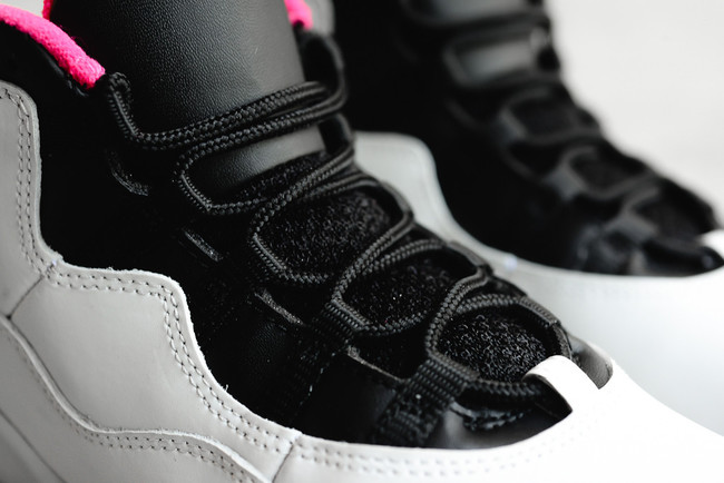 487211-008,AJ10,Air Jordan 10 487211-008AJ10 白粉甜美风，Air Jordan 10 GS “Vivid Pink” 实物近赏