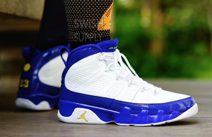 302370-121,AJ9,Air Jordan 9 302370-121AJ9 湖人配色 Air Jordan 9 “Kobe Bryant” PE 上脚实拍