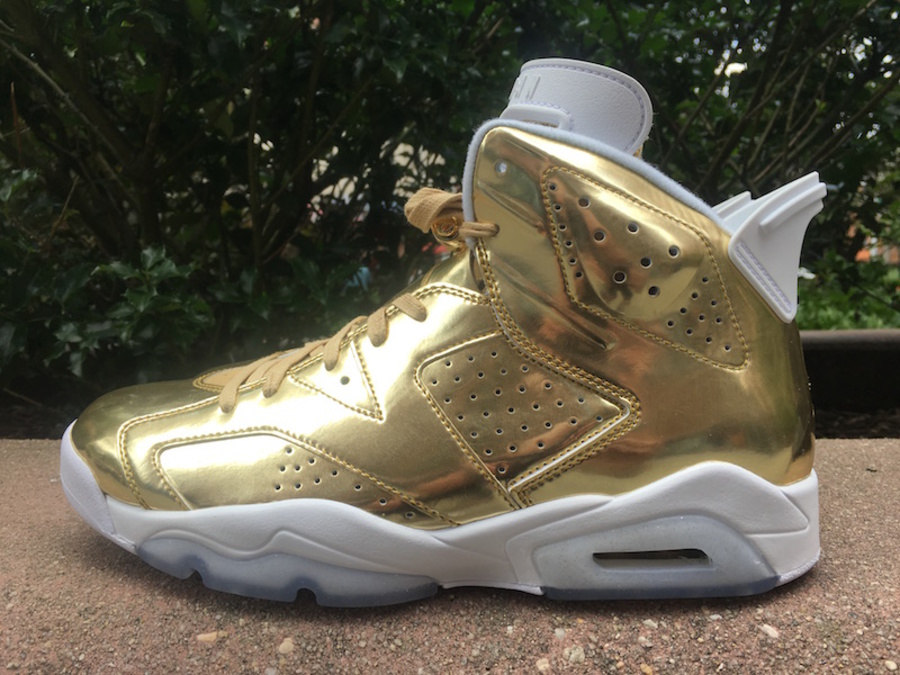 854271-730,AJ6,Air Jordan 6 854271-730AJ6 黄金圣衣配色！Air Jordan 6 Pinnacle “Gold” 清晰近赏