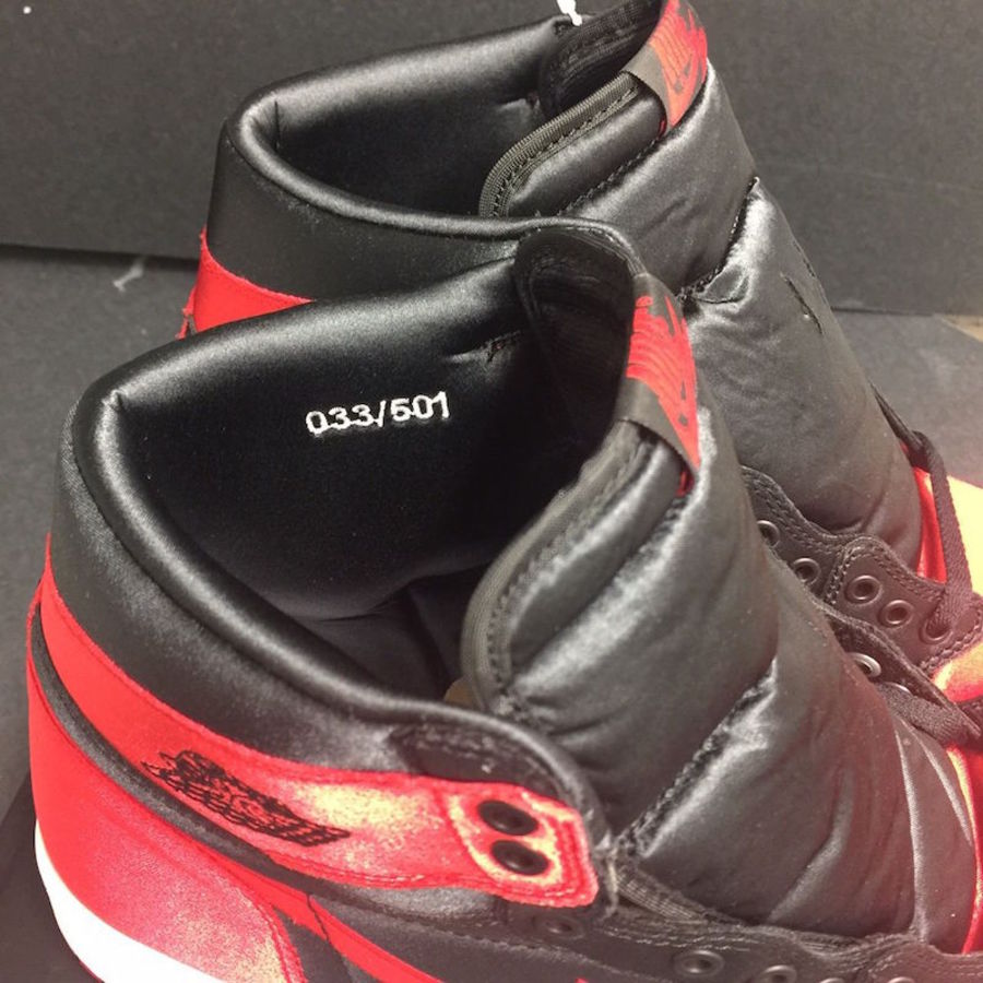 917359-001,AJ1,Air Jordan 1 917359-001AJ1 绸缎版黑红！Air Jordan 1 OG High SE “Satin” 限量 501 双！