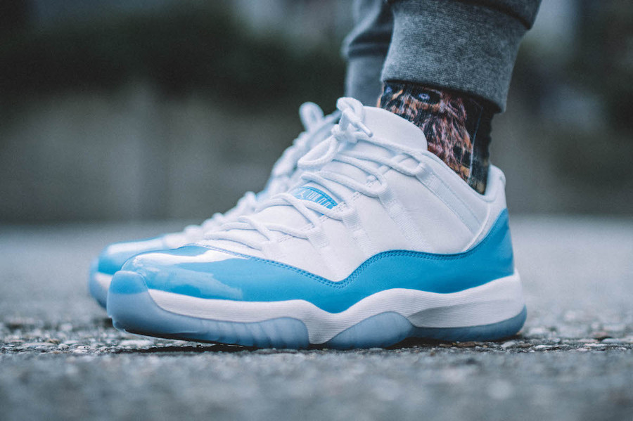 528895-106,AJ11,Air Jordan 11 528895-106AJ11 你入手了吗？北卡蓝 Air Jordan 11 Low 上脚实拍